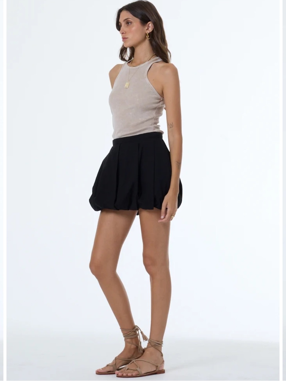 NEW W/O Tags YFB Bane Bubble Skort - Black 100% Cotton